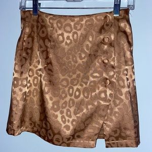 Leopard Print Mini Skirt